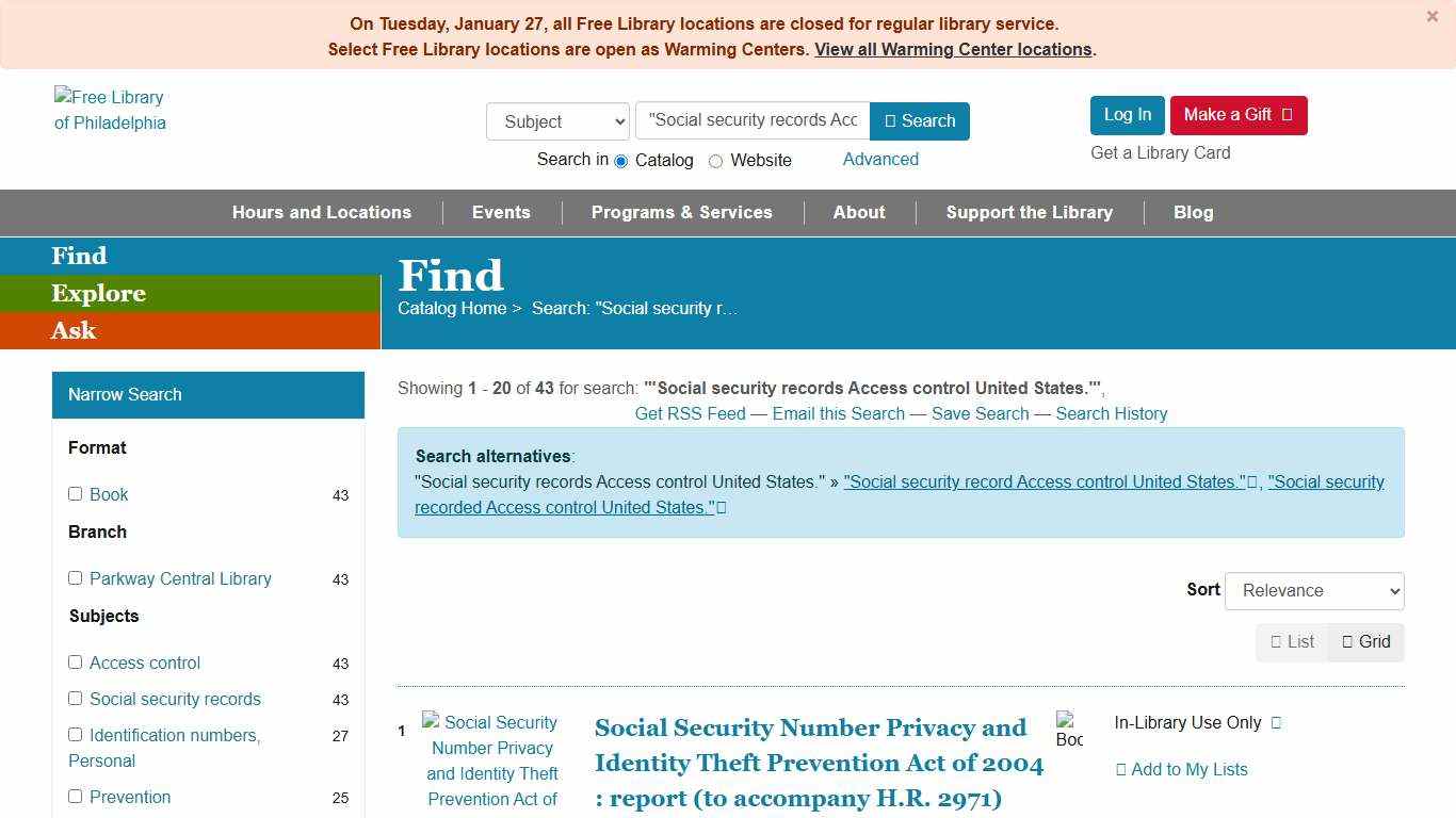 Search Results - "Social security records Access control United States."